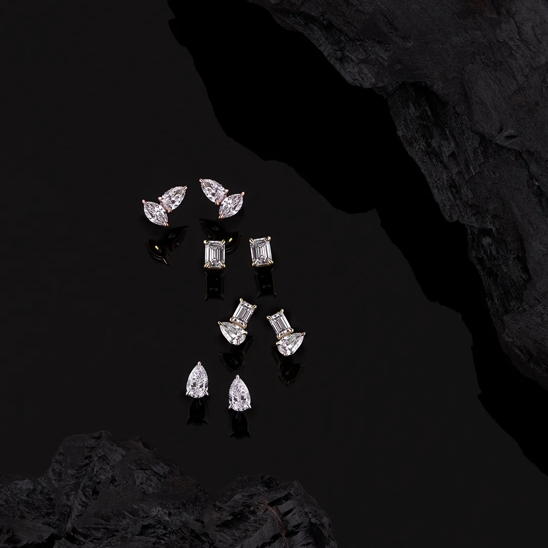 0.50ct Pear-Cut Lab Grown Diamond Stud Earrings in 9ct White Gold