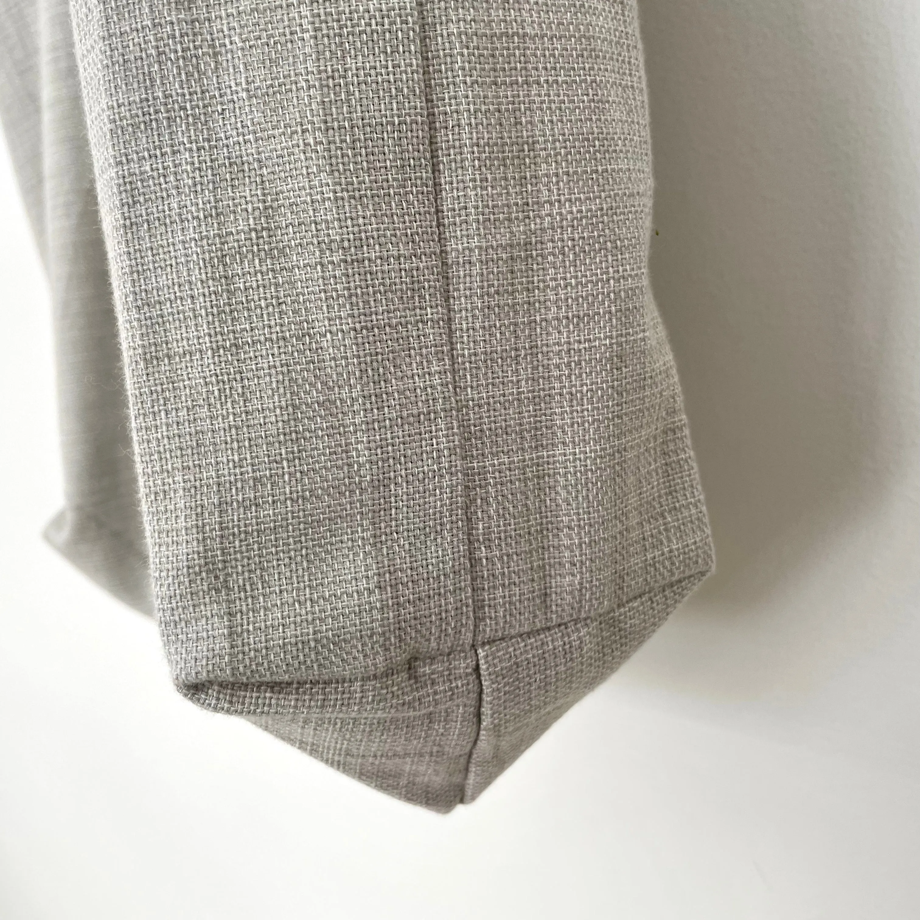 100% cotton hand loomed grey canvas tote bag