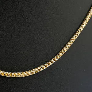 10K Yellow - White Gold Diamond Cut Chain / 15.9gr / 2.6mm / 20in