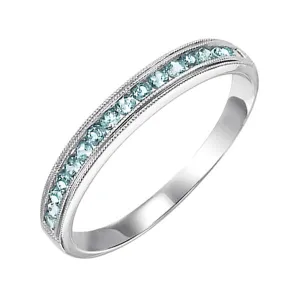 10KT White Gold Classic Book Stackable Fashion Ring