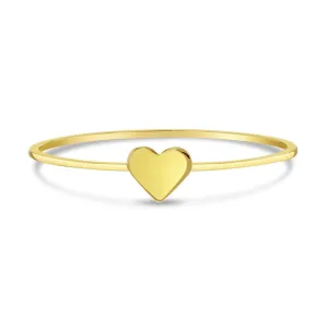 14k Gold Heart Women's Ring