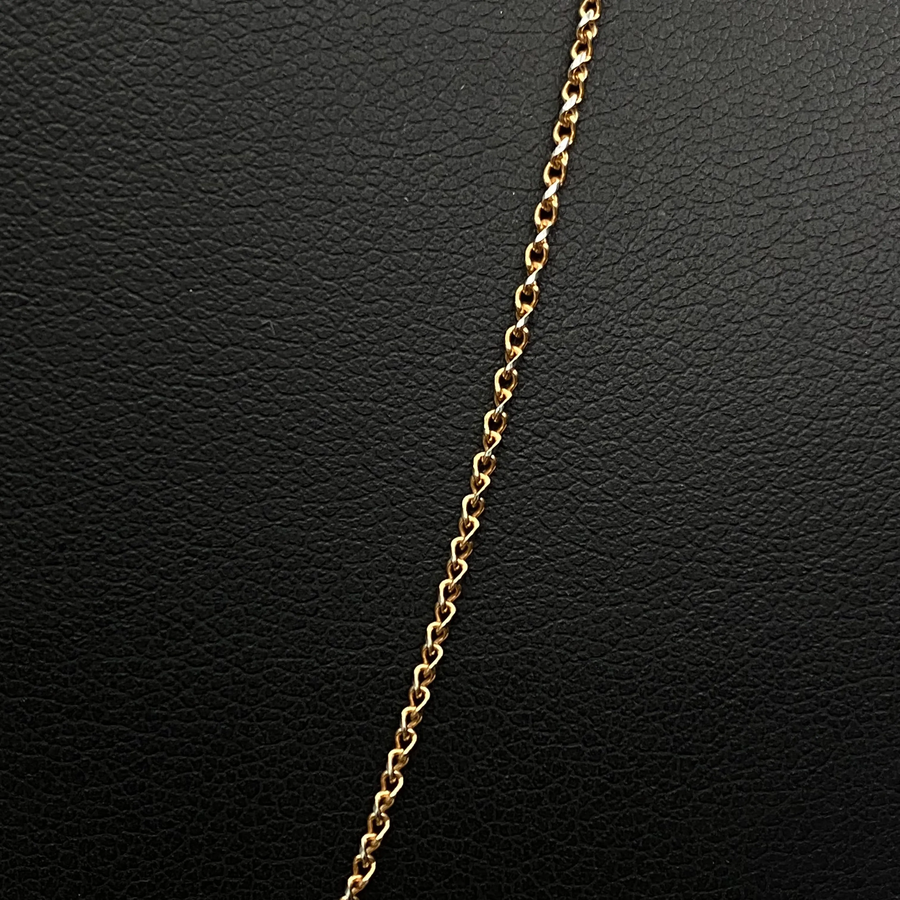 14K Rose Gold Minicuban Chain Diamond Cut / 2.2gr / 1.1mm / 18in
