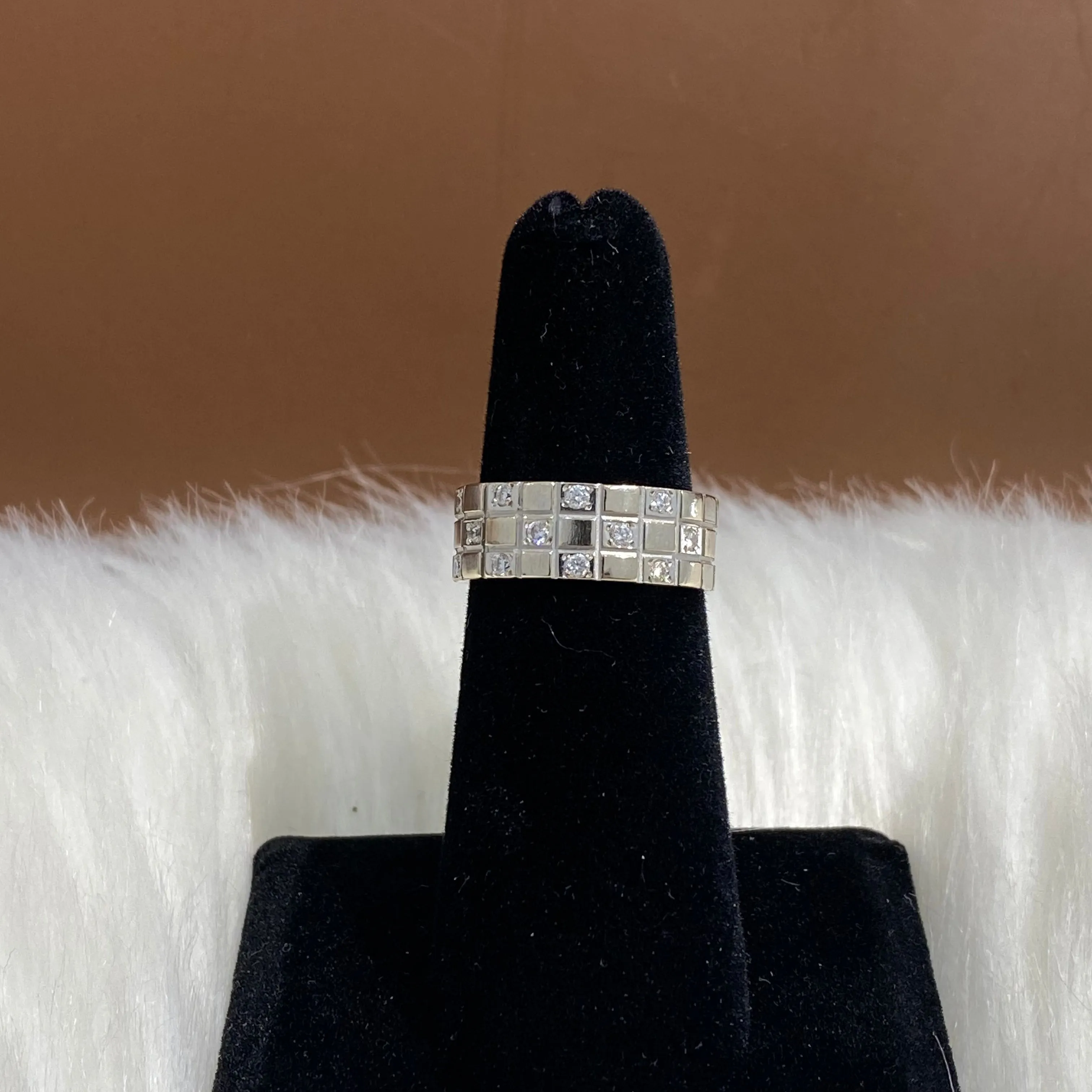 14K White Gold Diamond Fashion Ring Ct Dia / 7.2gr / Size 5