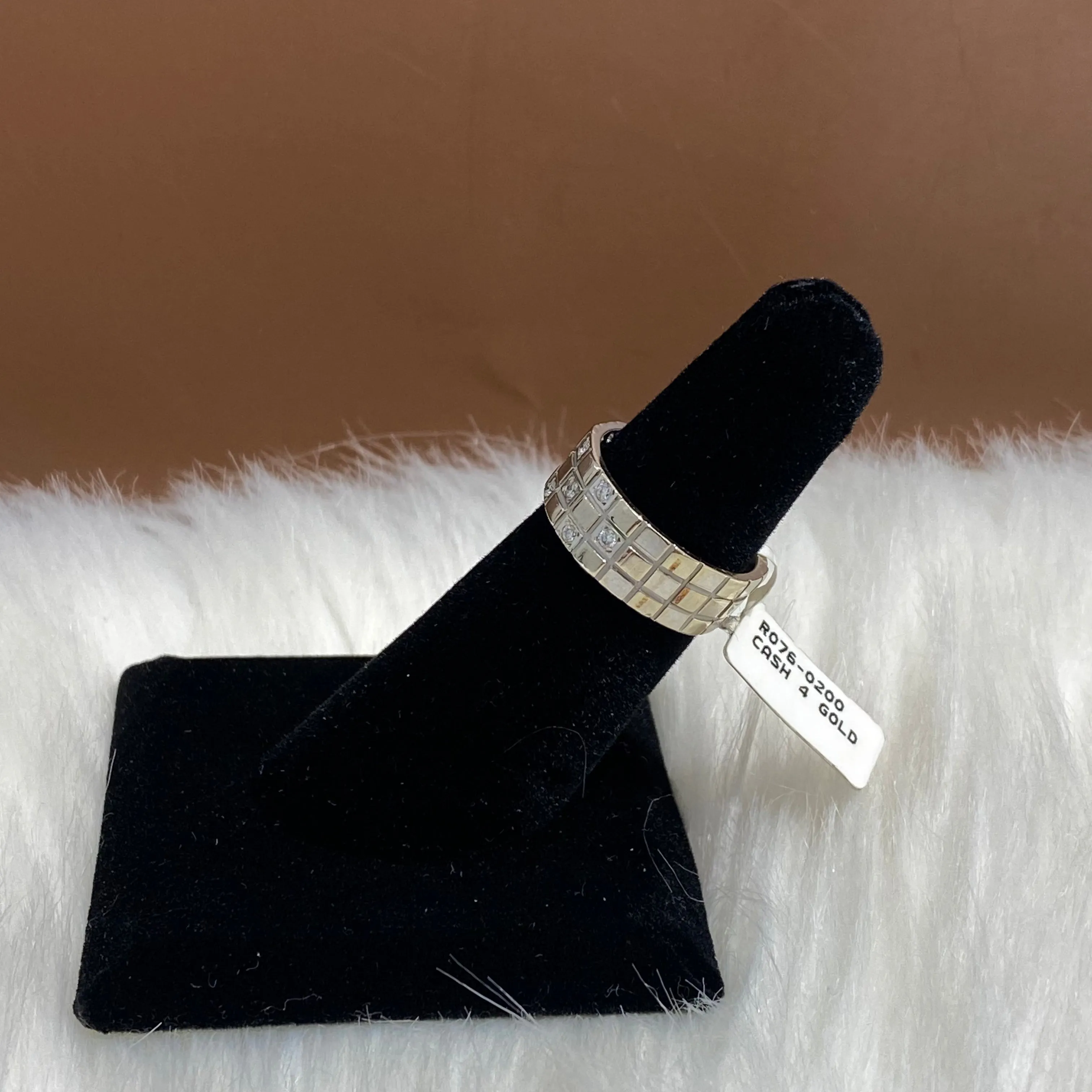 14K White Gold Diamond Fashion Ring Ct Dia / 7.2gr / Size 5