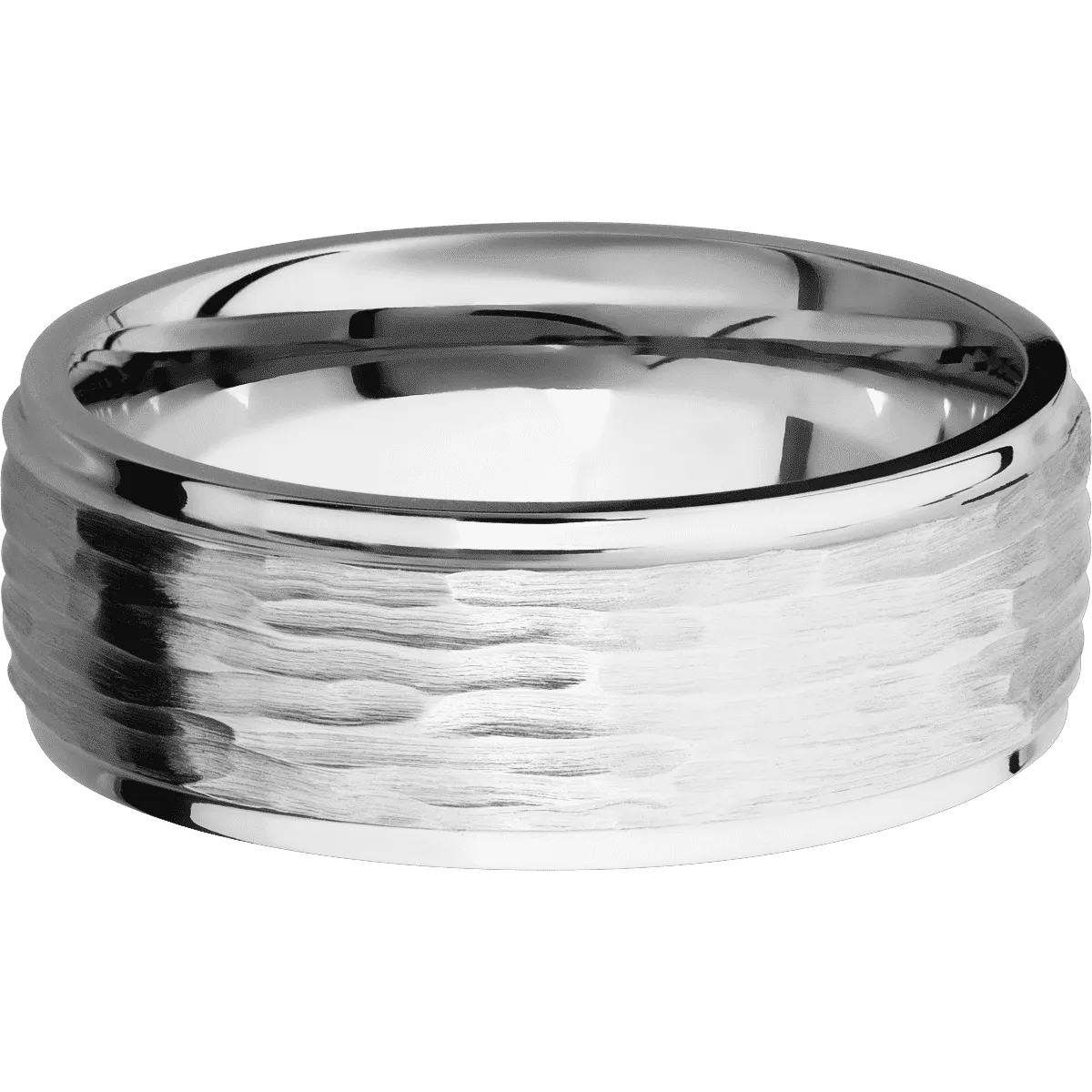 14K White Gold with Treebarkh , Polish Finish