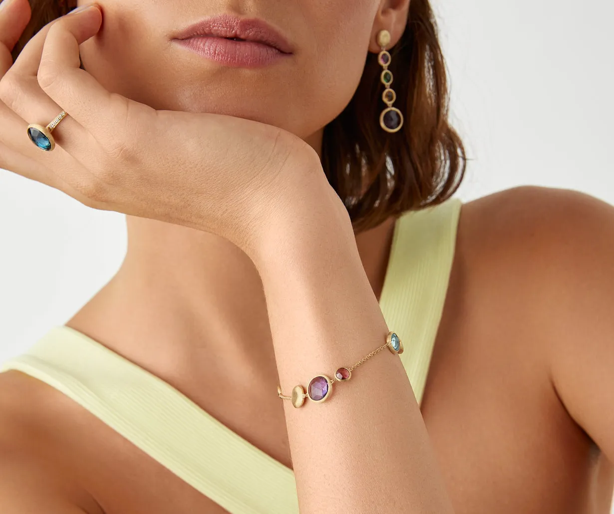 18K Yellow Gold Multicolored Bracelet