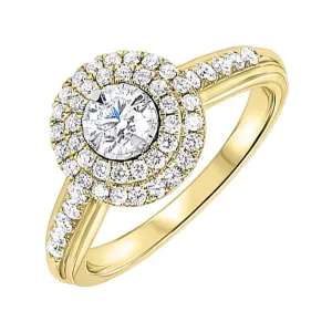 18KT Yellow Gold & Diamond Fashion Ring -3/4 ctw