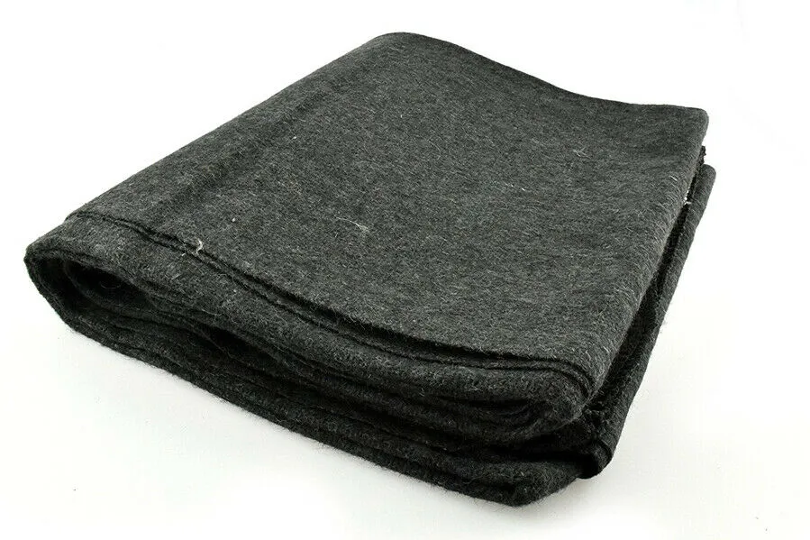 2lb Wool Blanket Gray Warm Army Style Military Emergency Survival Camping