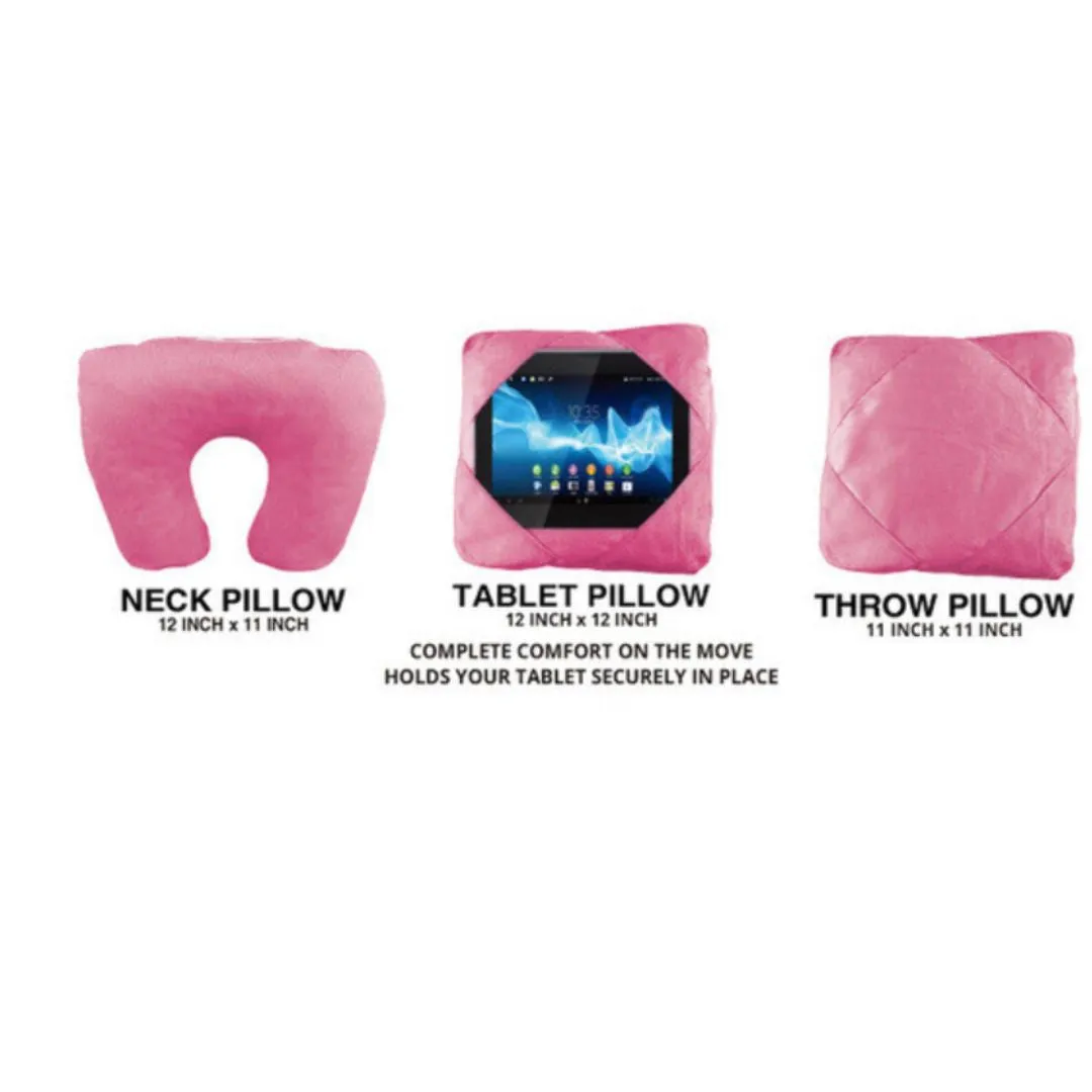 3-in-1 Travel Pillow – The Perfect Neck, Back, & Tablet Companion