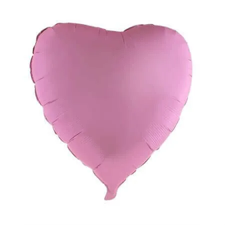 32" Heart Shaped Mylar Balloon - Matte Pink