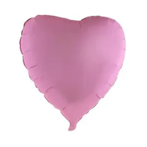 32" Heart Shaped Mylar Balloon - Matte Pink