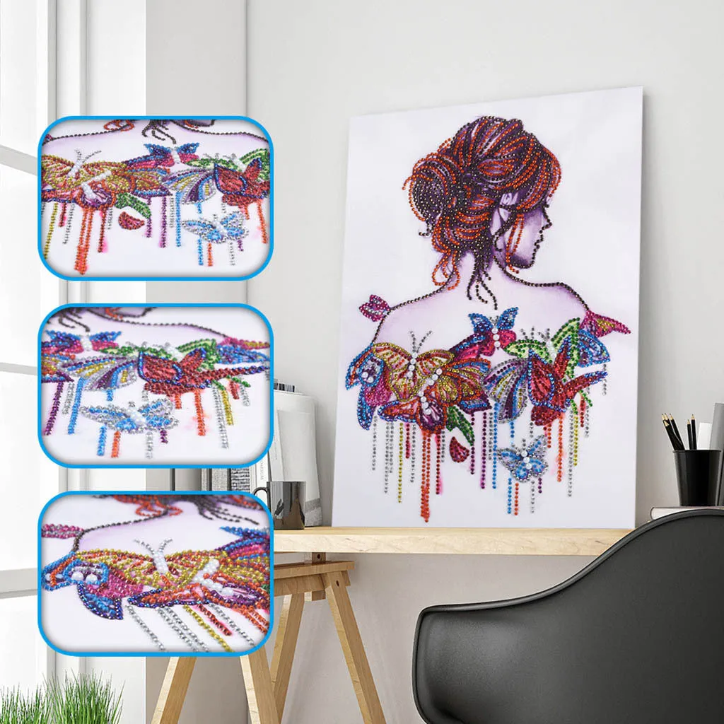 5D DIY-Shaped-Shaped Drill- Beauty Fairy Characters30*40CM