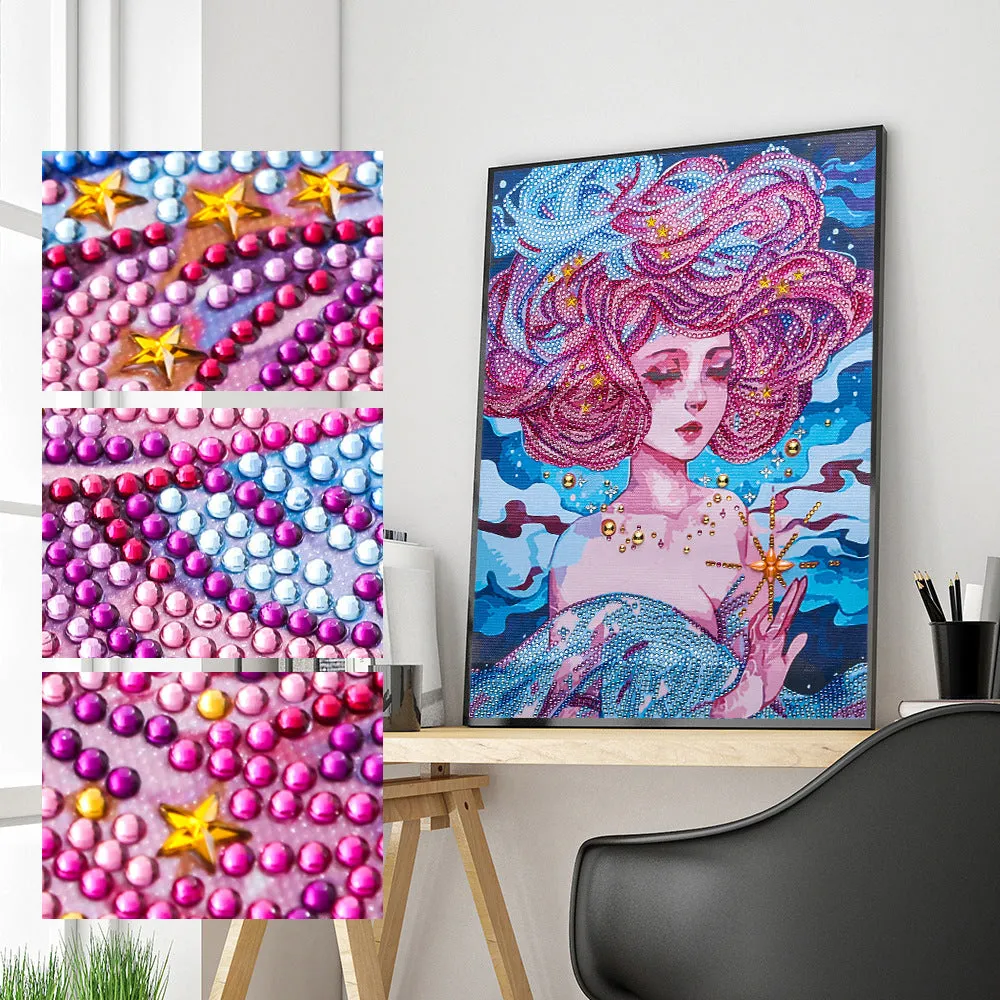 5D DIY-Shaped-Shaped Drill- Beauty Fairy Characters30*40CM