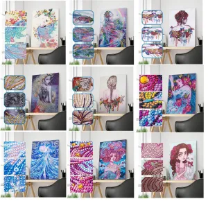 5D DIY-Shaped-Shaped Drill- Beauty Fairy Characters30*40CM