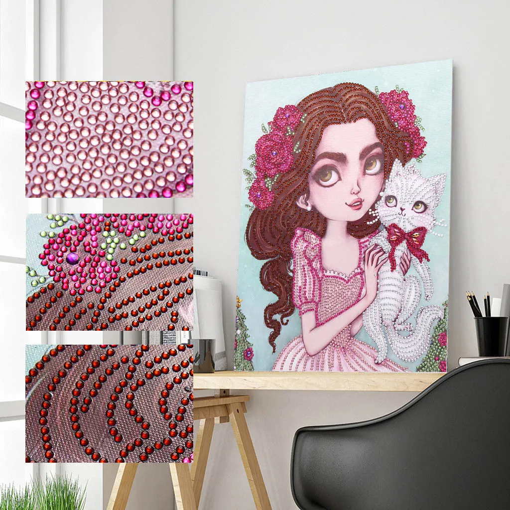 5D DIY-Shaped-Shaped Drill- Beauty Fairy Characters30*40CM