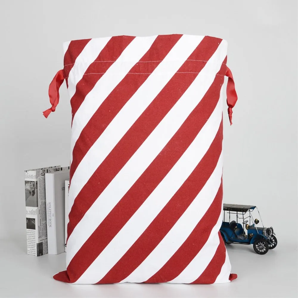 (62x45cm) Christmas gift bag Linen gift bag with drawstring - Style 1