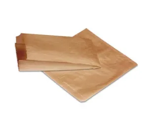 8 Long Brown Flat Paper Bags-500