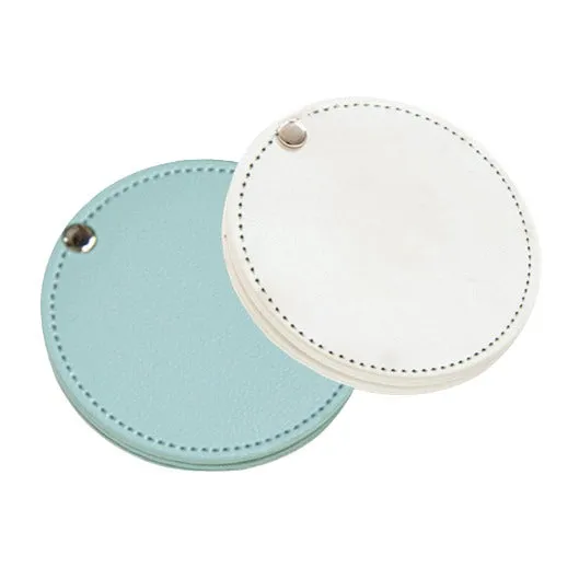 (Ø8cm) Makeup Bag Makeup Mirror Travel Cosmetic Mirror - White