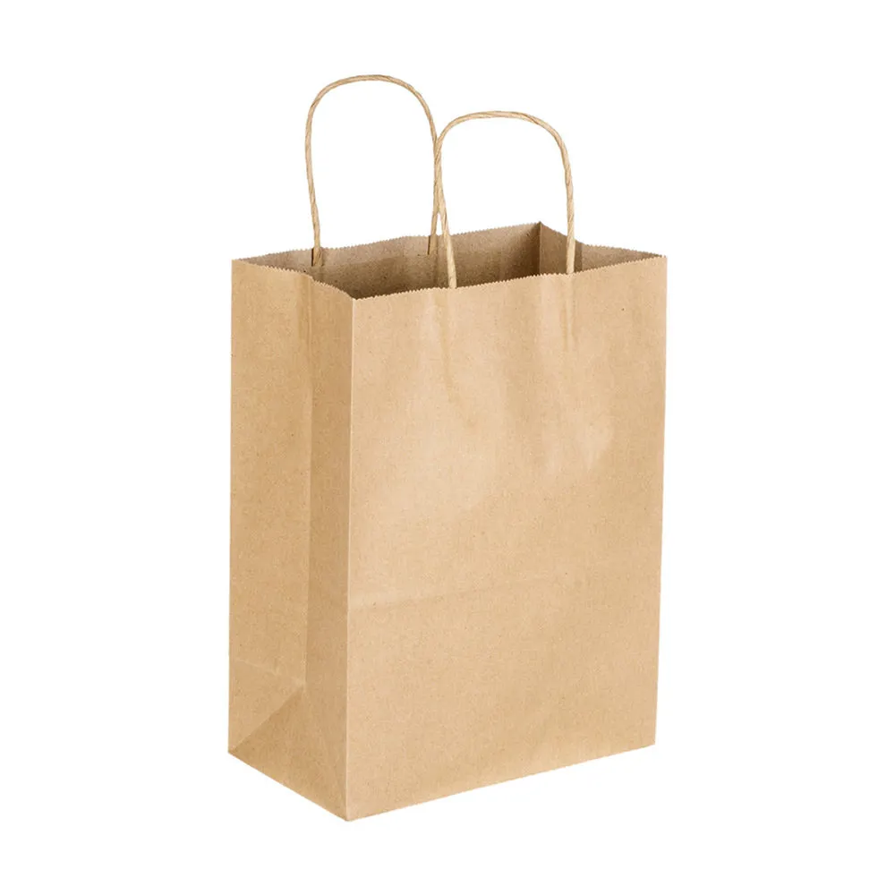 8" x 4.75" x 10.25" Kraft Shopping Bag w/ Twist Handle