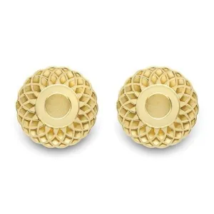 9ct Gold Filigree Round Stud Earrings, Delicate Lacework, 10mm, 1.30g, Gift box included