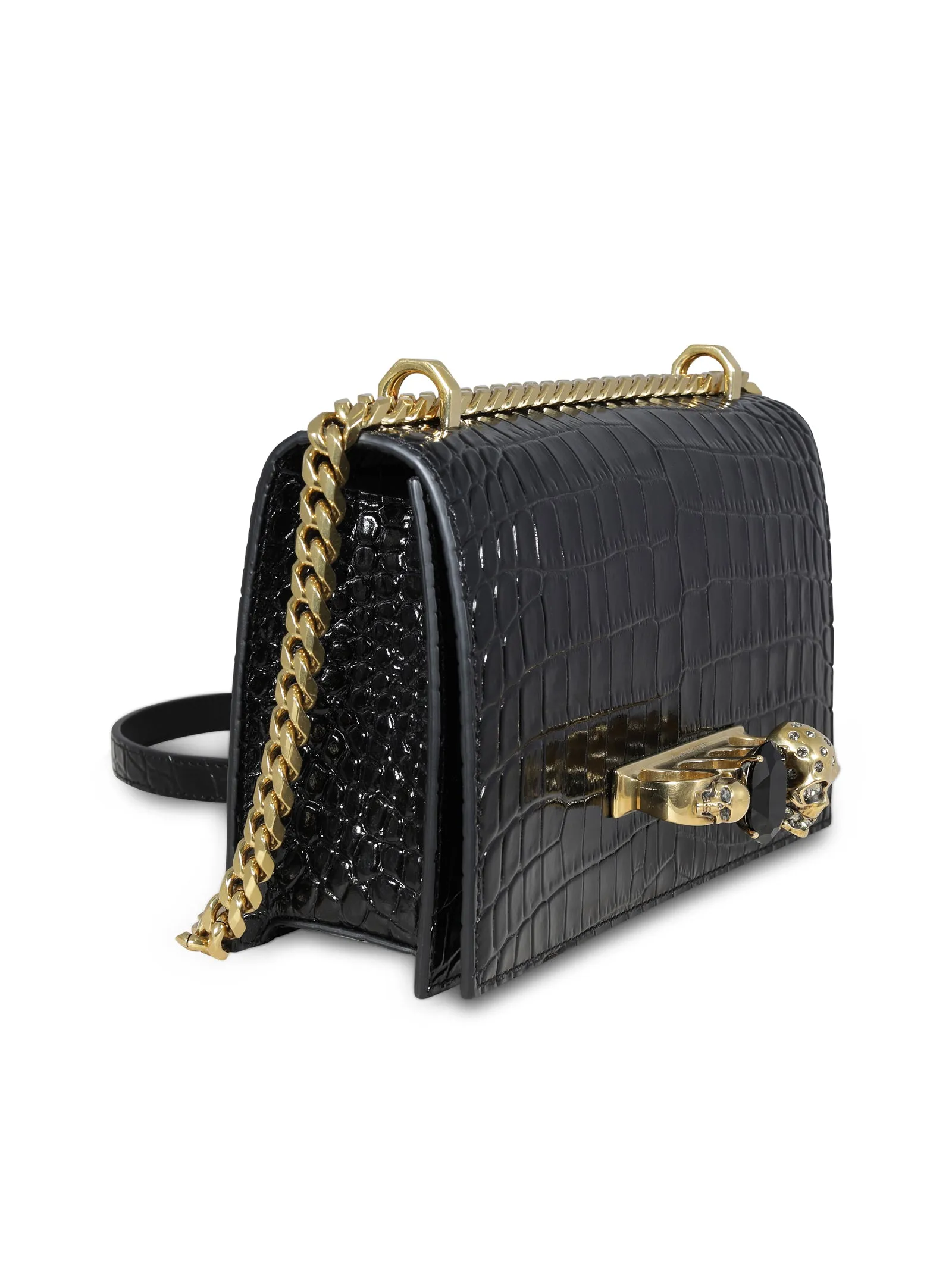 Alexander McQueen Embellished Four-Ring Shoulder Bag
