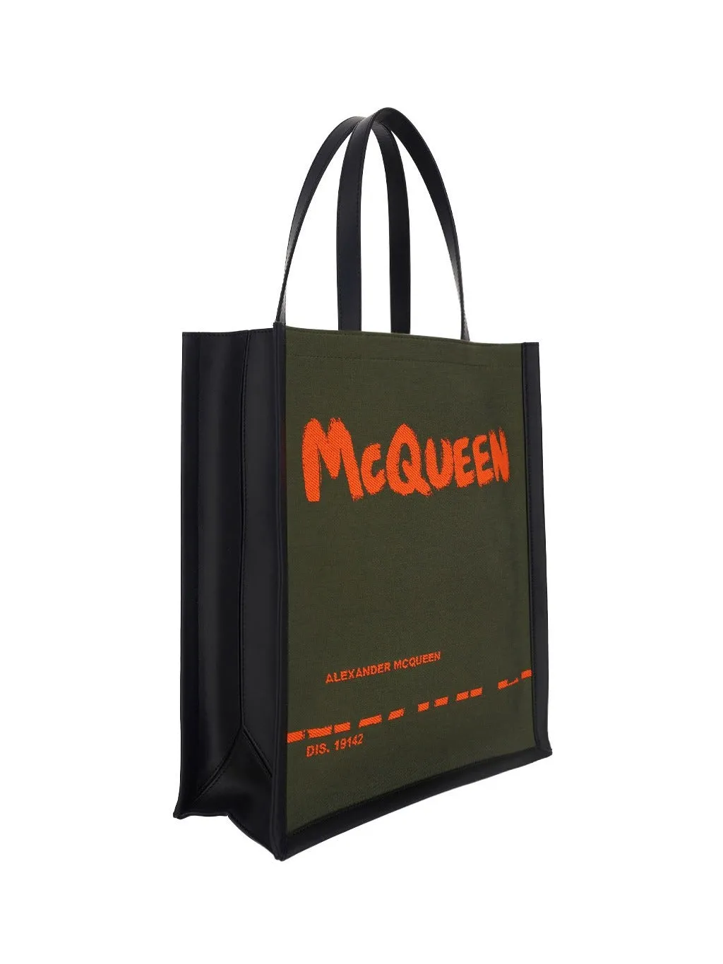 Alexander McQueen Logo Printed Top Handle Tote Bag