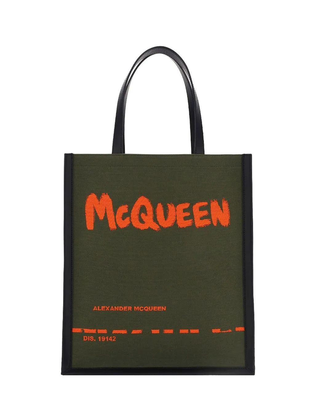 Alexander McQueen Logo Printed Top Handle Tote Bag