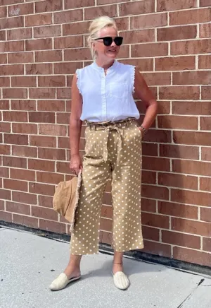 Amandine Brown Polka Dot Pants
