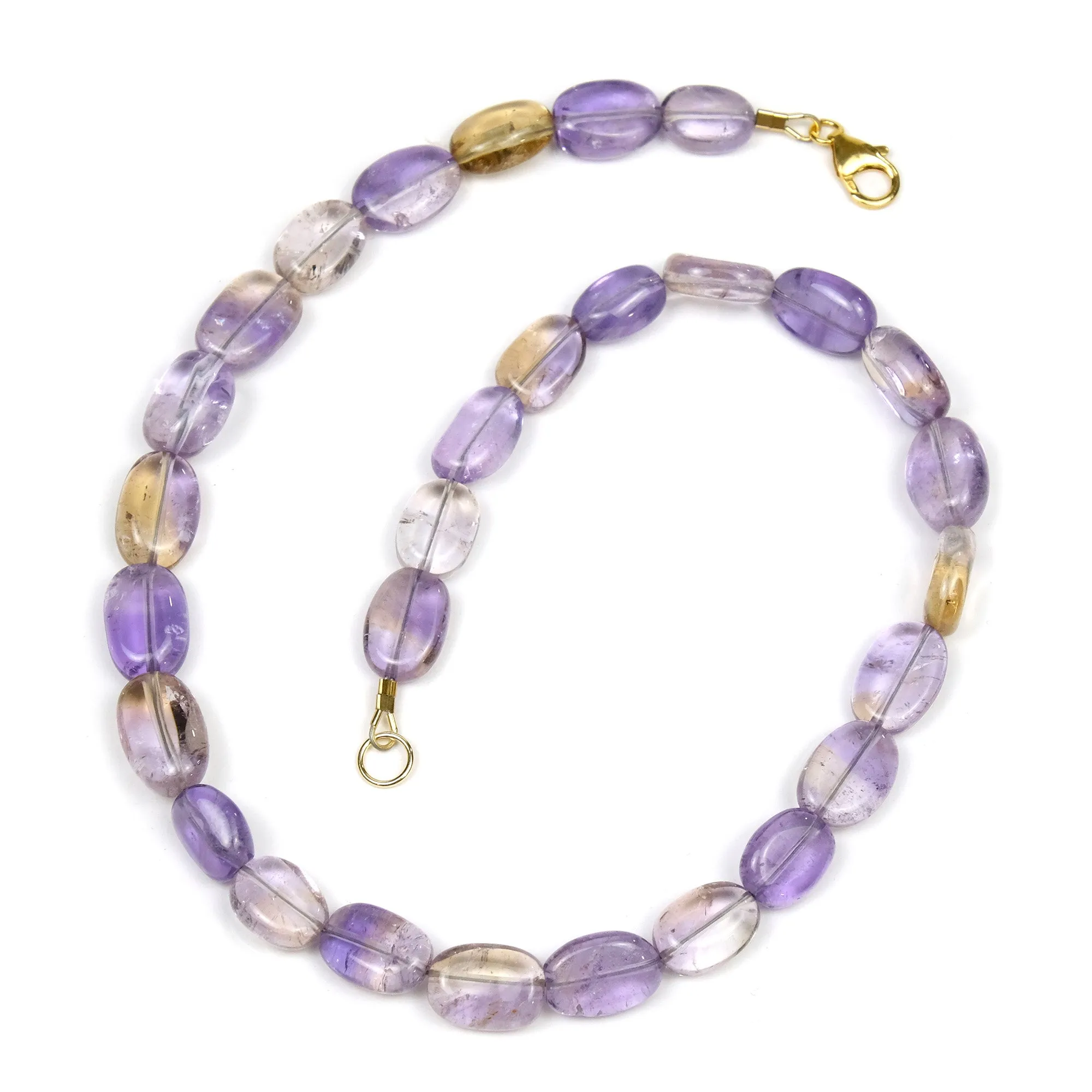 Ametrine Nugget Necklace with Gold Filled Trigger Clasp