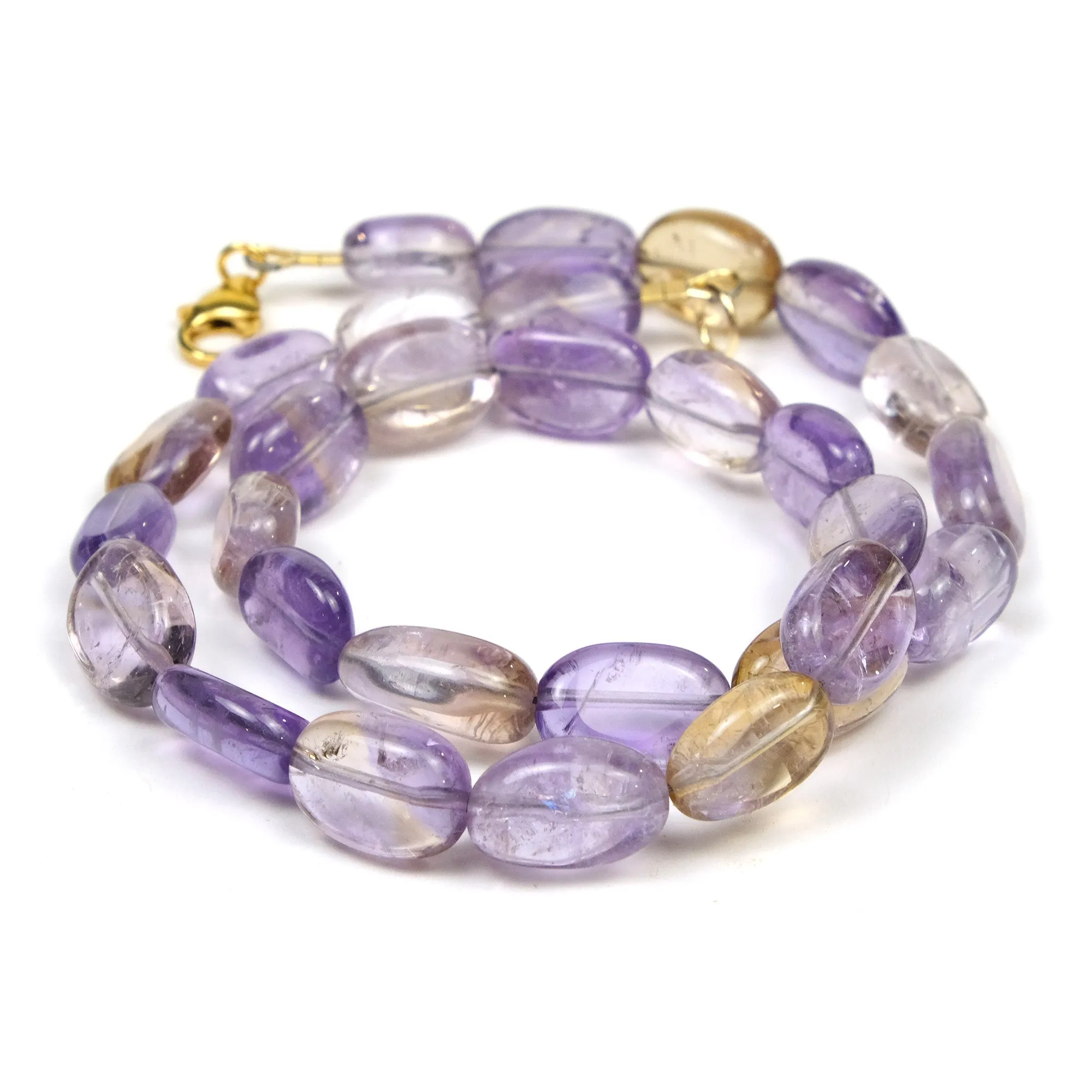 Ametrine Nugget Necklace with Gold Filled Trigger Clasp