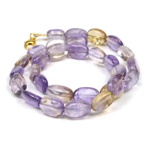 Ametrine Nugget Necklace with Gold Filled Trigger Clasp