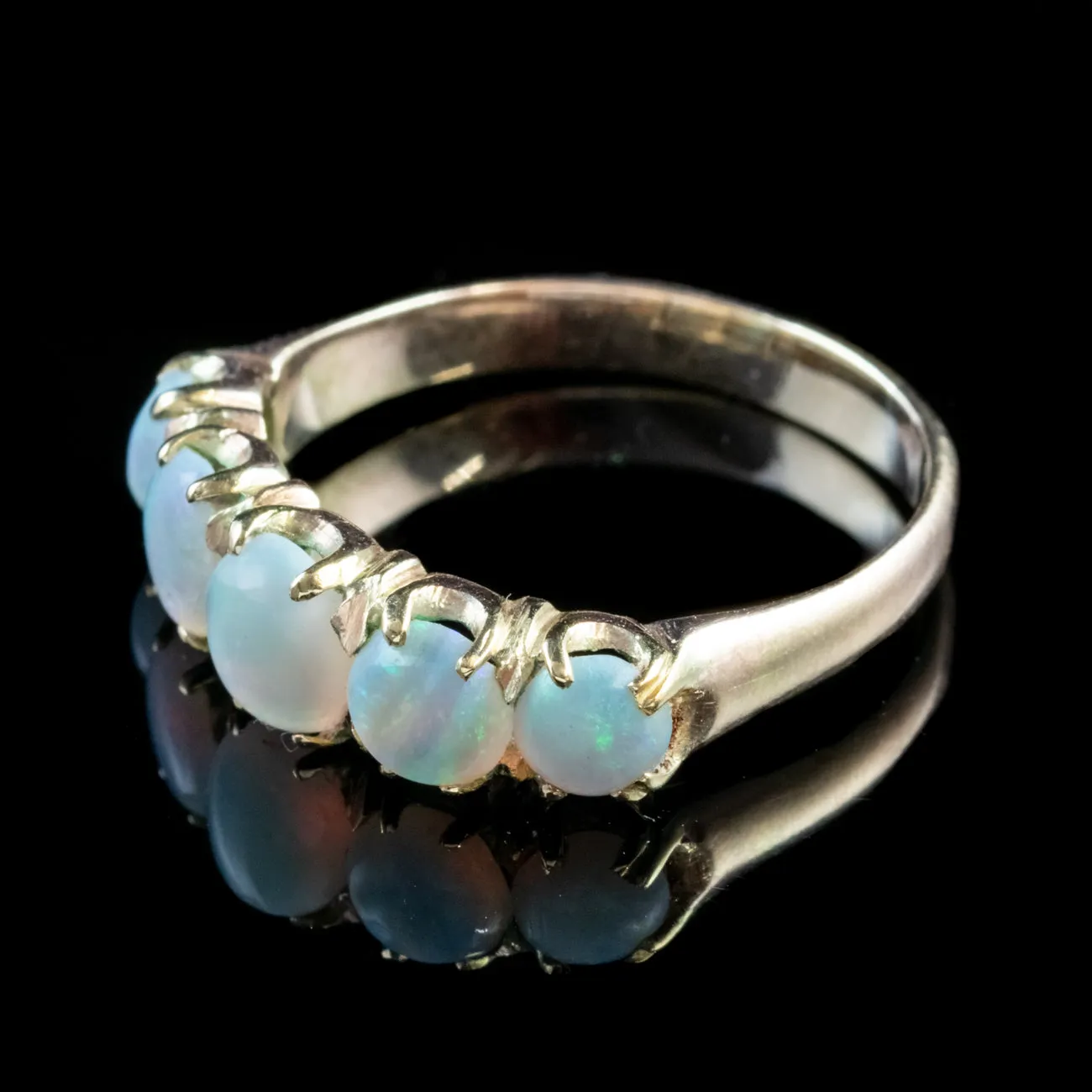 Antique Victorian Opal Ring 9Ct Gold Circa 1900