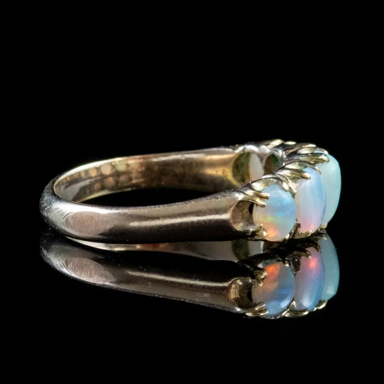 Antique Victorian Opal Ring 9Ct Gold Circa 1900