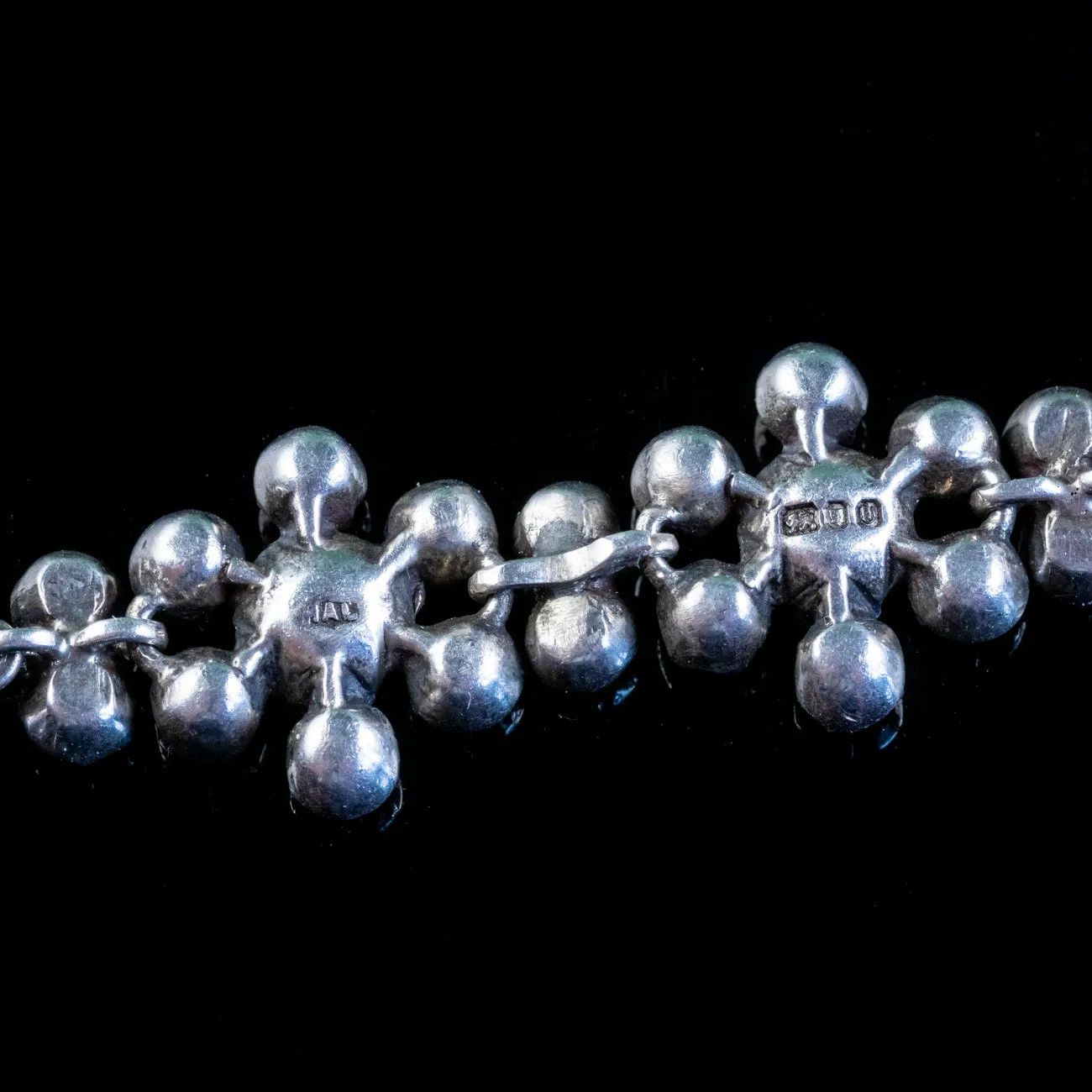 Antique Victorian Paste Bracelet Sterling Silver Dated 1895