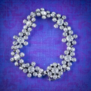 Antique Victorian Paste Bracelet Sterling Silver Dated 1895
