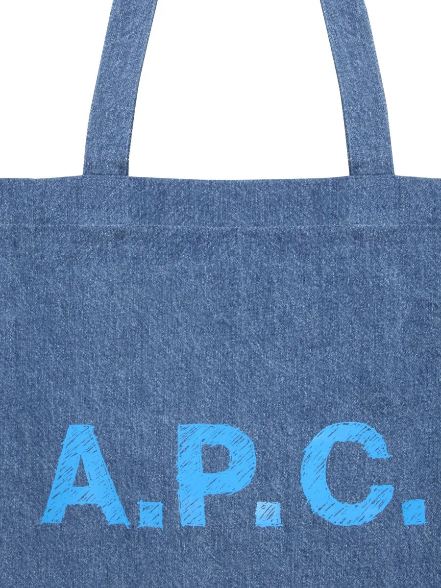 A.P.C. Logo Printed Tote Bag