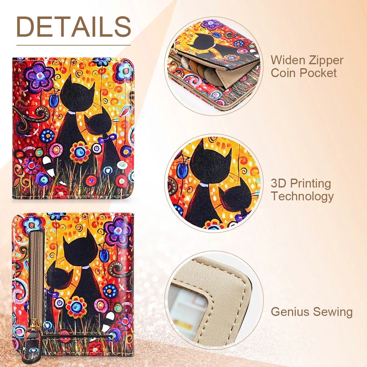 APHISON Ultra Slim RFID Small Womens Wallet - 125 Cartoon