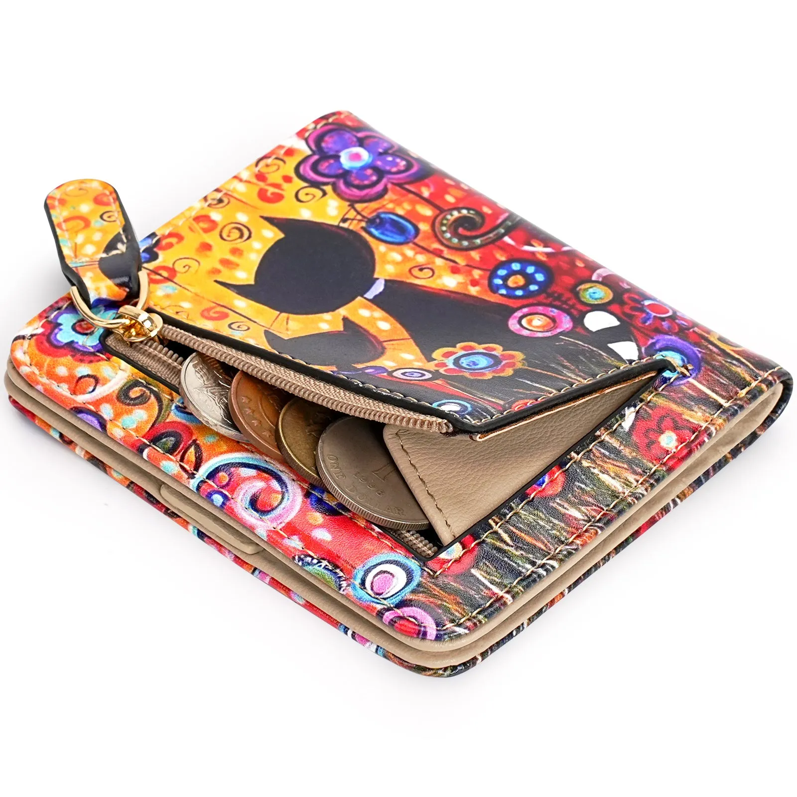 APHISON Ultra Slim RFID Small Womens Wallet - 125 Cartoon