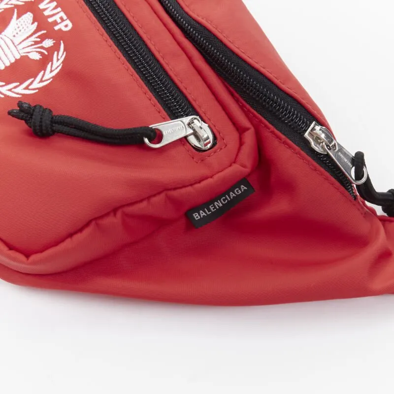 BALENCIAGA Explorer Double Pack Sharp WFP red white crossbody waist bag