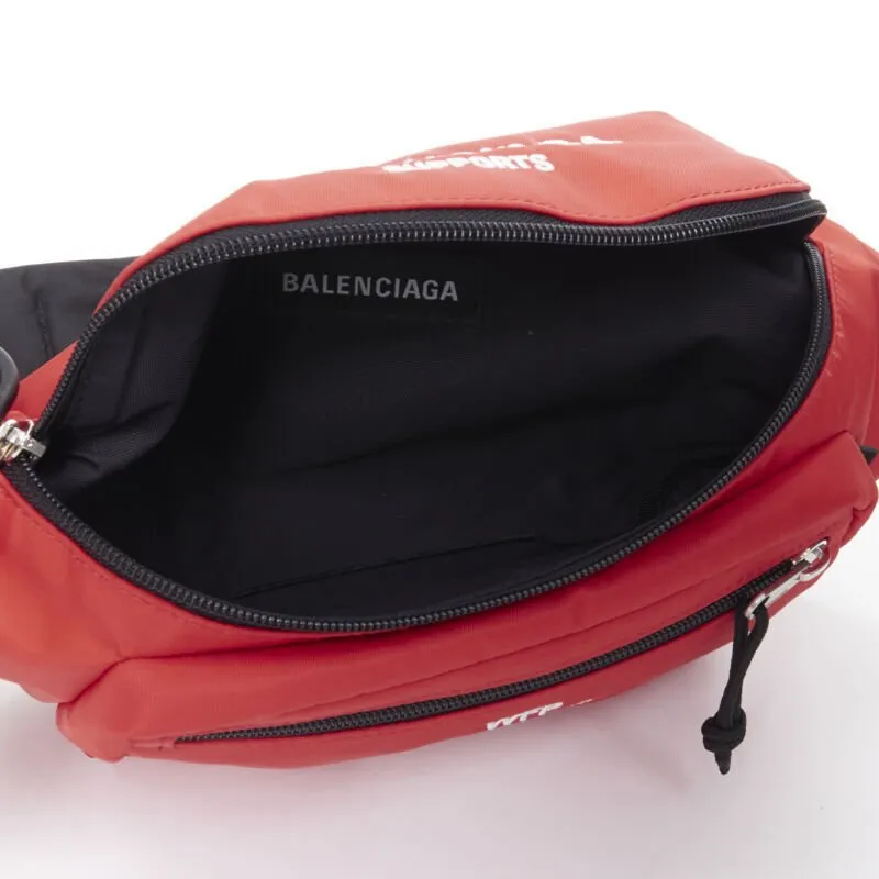 BALENCIAGA Explorer Double Pack Sharp WFP red white crossbody waist bag