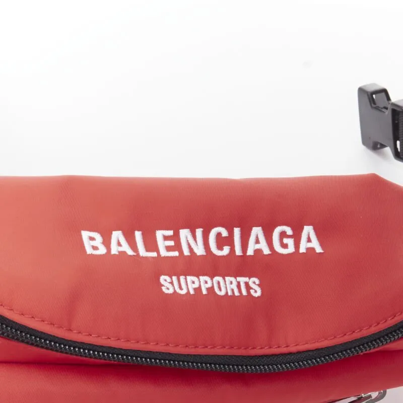 BALENCIAGA Explorer Double Pack Sharp WFP red white crossbody waist bag