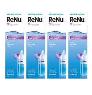 Bausch & Lomb ReNu Multi-Purpose Contact Lens Disinfectant Solution, 4 x 240ml
