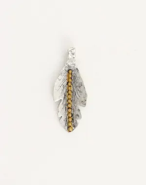 Beaded Leaf, 38x15mm, (1pc)