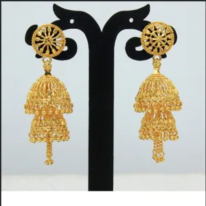 Bhavi Jewels Gold Plated Jhumki Earrings