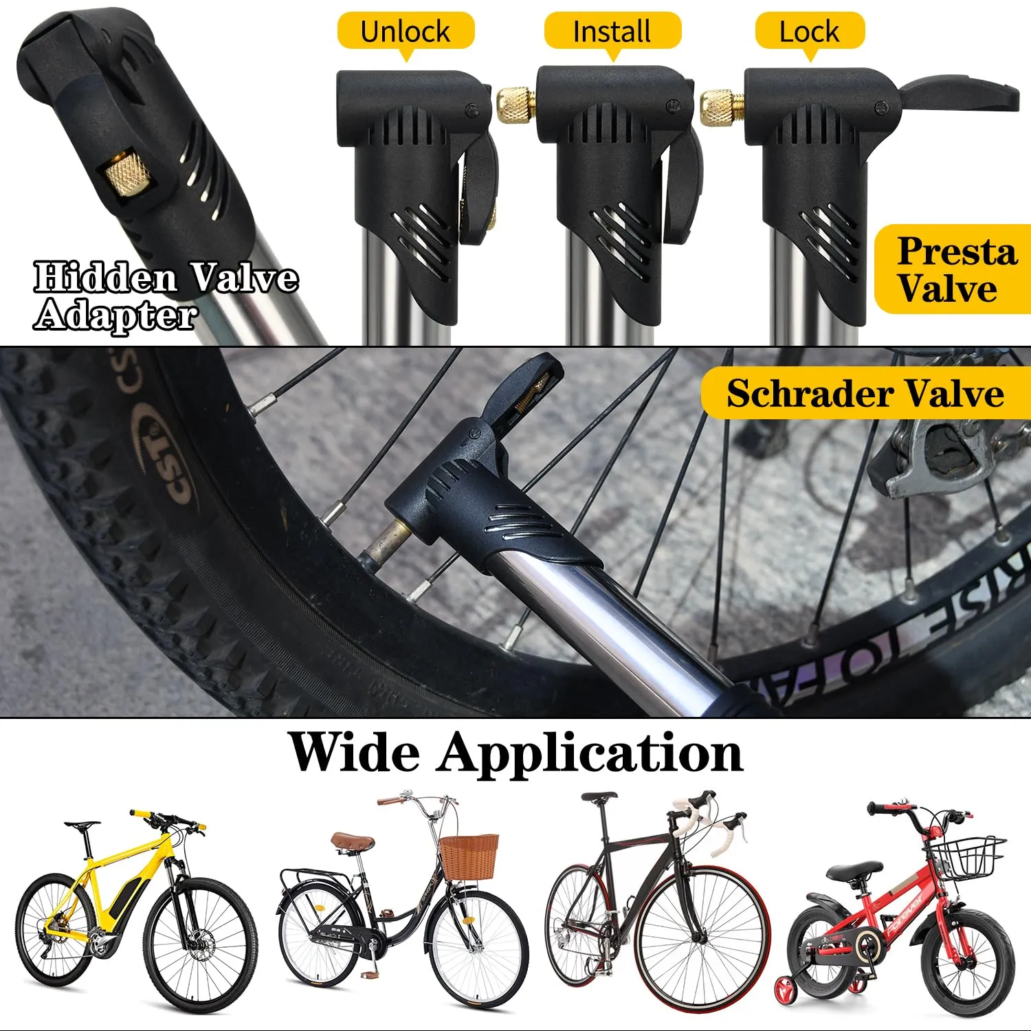 Bike Repair Kit, Bicycle Repair Bag With Tire Pump, Bike Tool Kit for Camping Cycling, 16-in-1 Bike Multitool, Bicycle Tire Repair Kit, 4mm and 5mm Allen Wrenches, Used for Mountain Bike and Road Bike