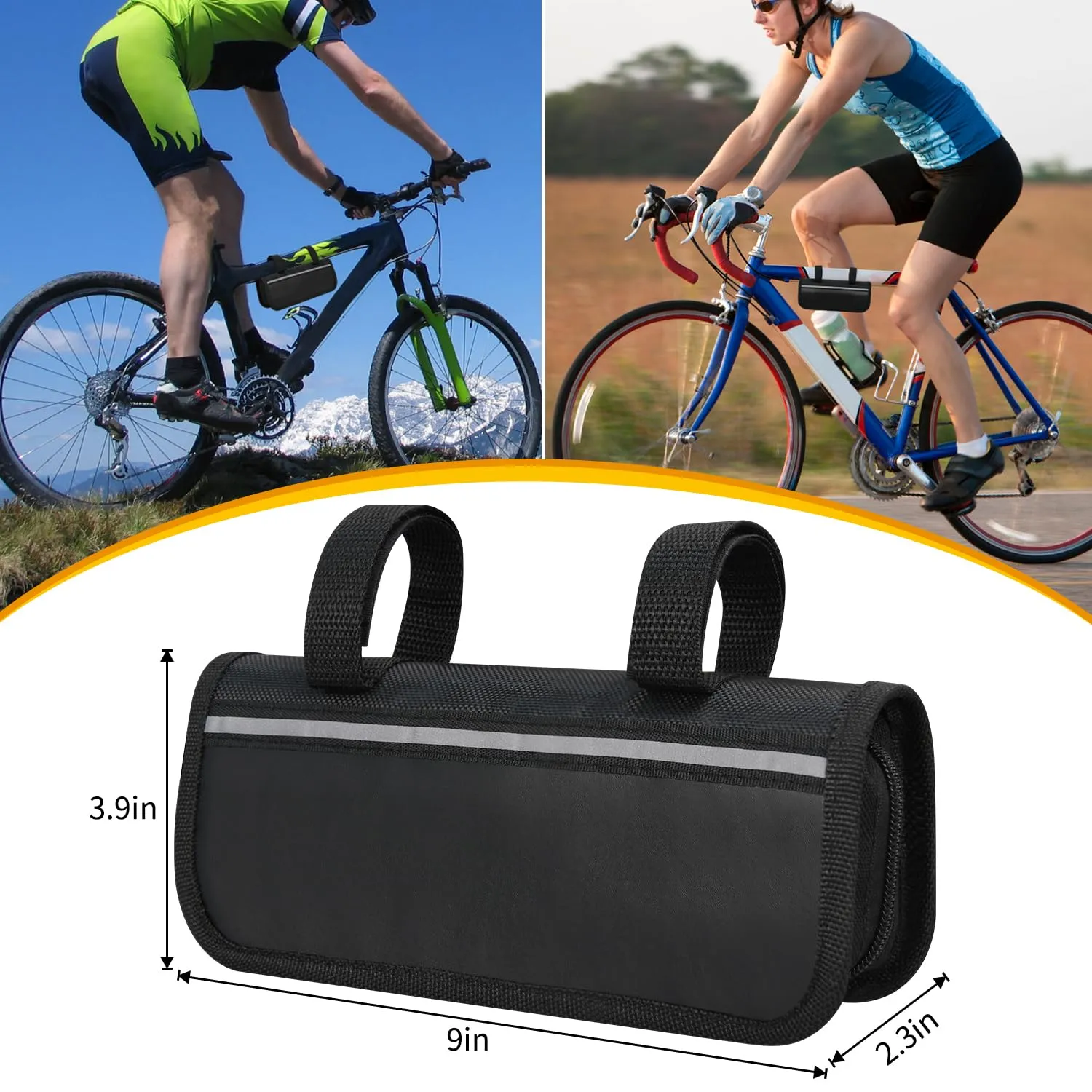 Bike Repair Kit, Bicycle Repair Bag With Tire Pump, Bike Tool Kit for Camping Cycling, 16-in-1 Bike Multitool, Bicycle Tire Repair Kit, 4mm and 5mm Allen Wrenches, Used for Mountain Bike and Road Bike