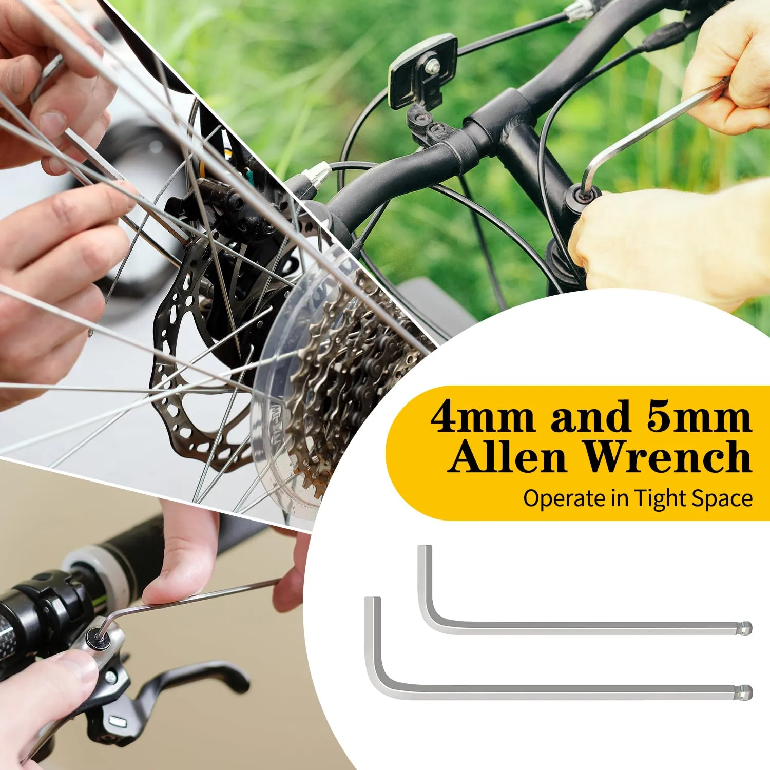 Bike Repair Kit, Bicycle Repair Bag With Tire Pump, Bike Tool Kit for Camping Cycling, 16-in-1 Bike Multitool, Bicycle Tire Repair Kit, 4mm and 5mm Allen Wrenches, Used for Mountain Bike and Road Bike