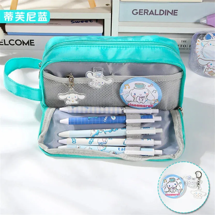 binfenxie Pencil Case Kawaii Material Escolar Big The Badge Pencilcase Cute Bags For Girls School Supplies Trousse Scolaire Pouch Etui