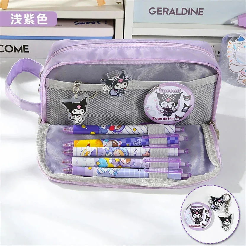 binfenxie Pencil Case Kawaii Material Escolar Big The Badge Pencilcase Cute Bags For Girls School Supplies Trousse Scolaire Pouch Etui