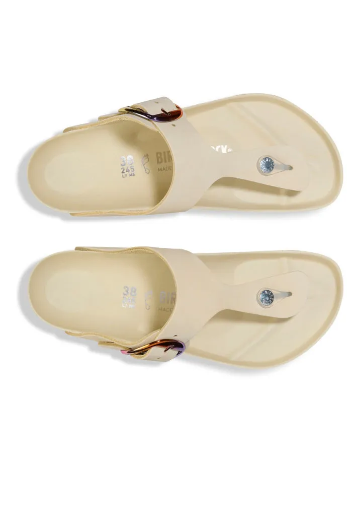 BIRKENSTOCK GIZEH BIG BUCKLE IN COGNAC LEATHER